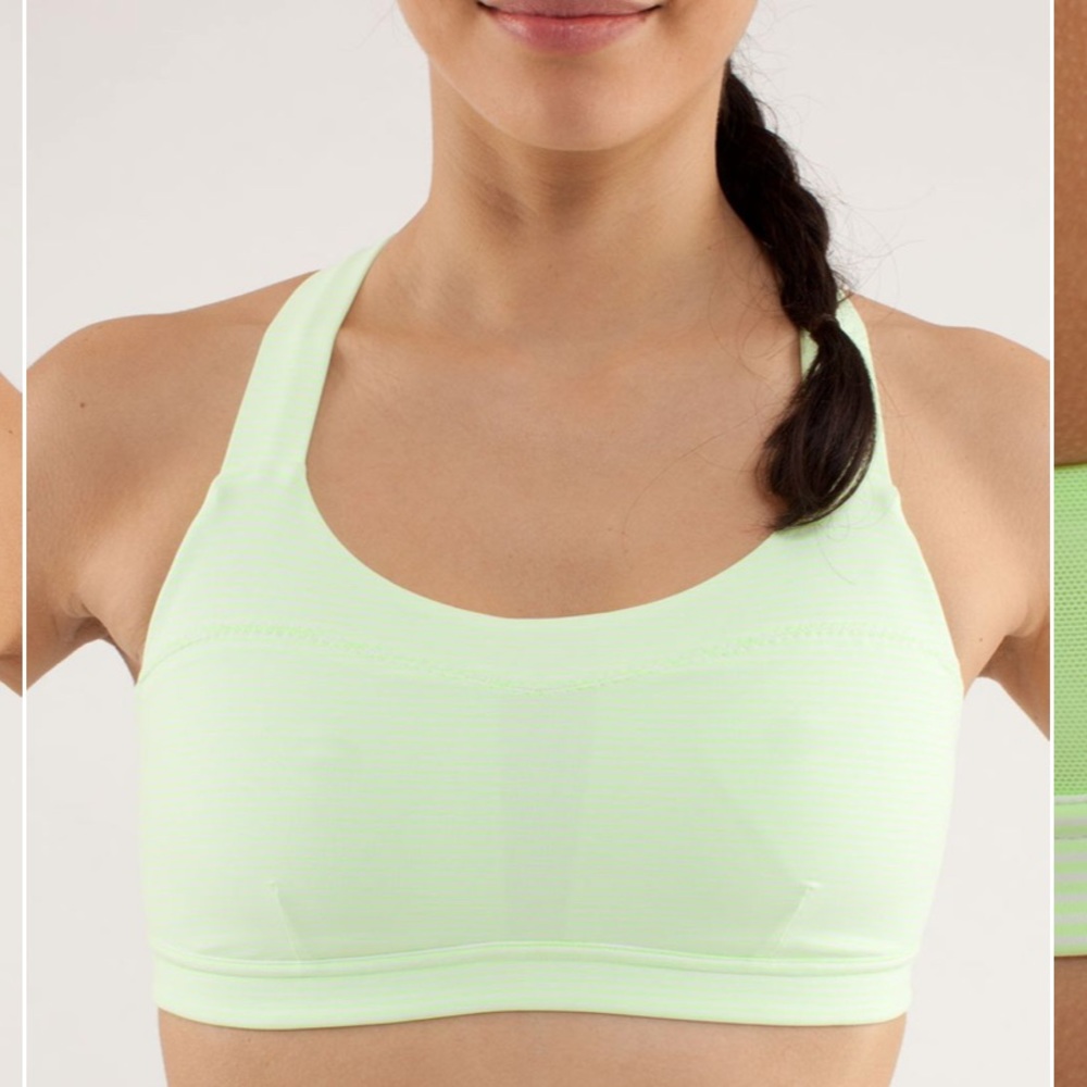 LULULEMON Run: Hook Me Up Bra Striped Size 4